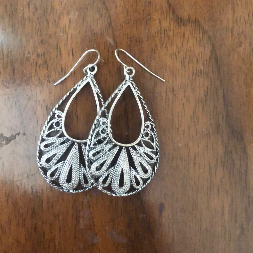Silver dangle earrings